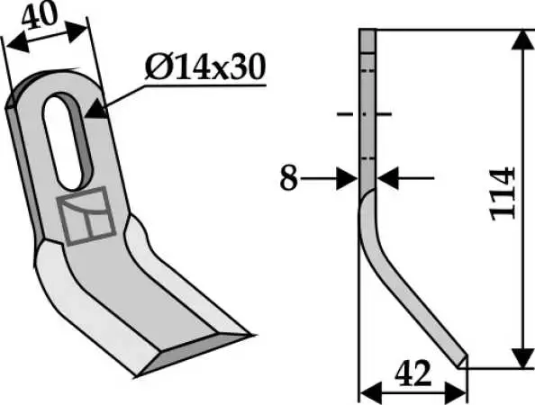 Y-Messer 114x40mm